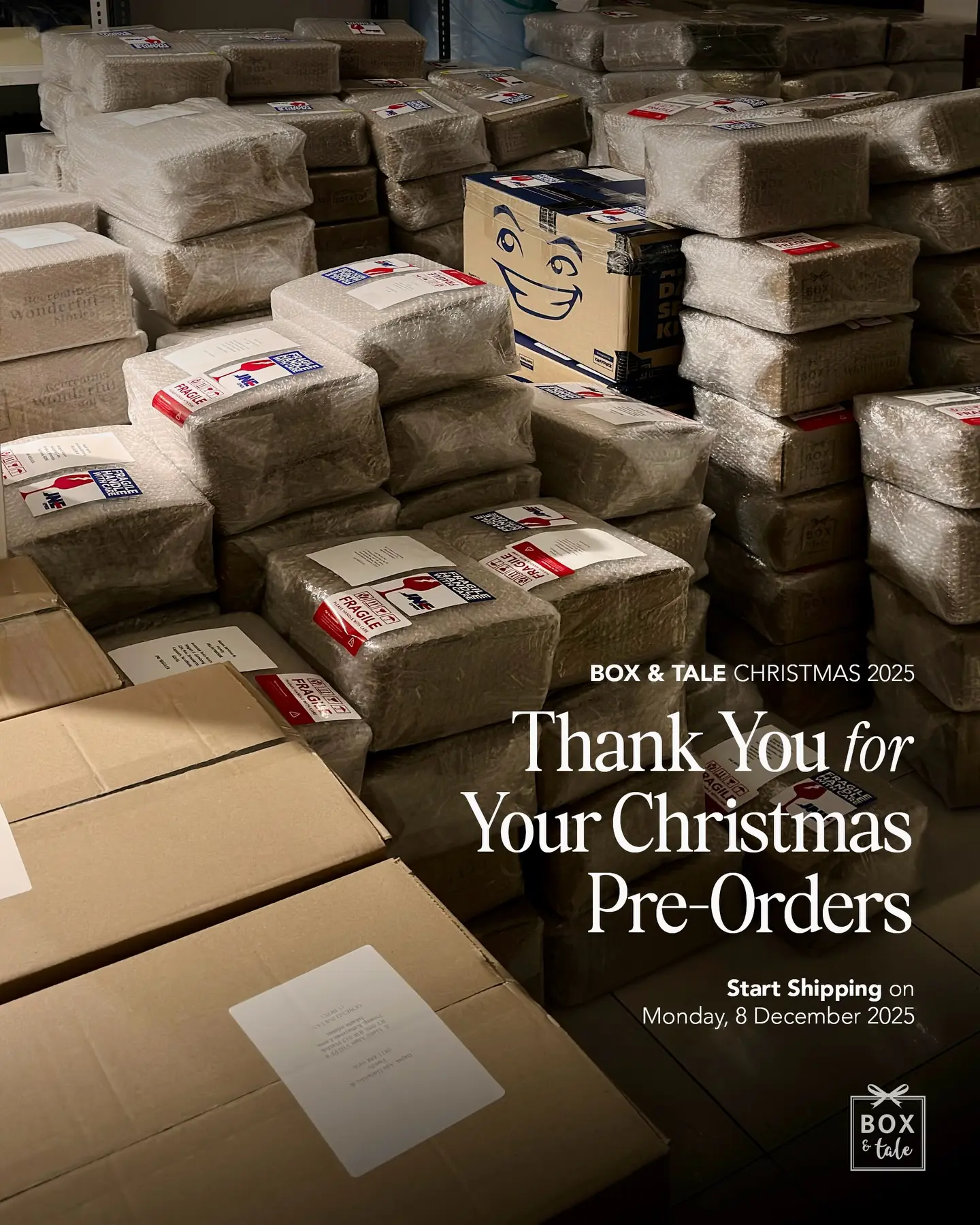 Thank you all! Besok akan mulai pengiriman, can’t wait for you to receive these Christmas Hampers! 🚛🎄✨

Box & Tale is grateful to be part of your holiday festivities, semoga kalian suka yaaa! 💚🙌🏼

#boxandtale #natal2025 #christmashampers