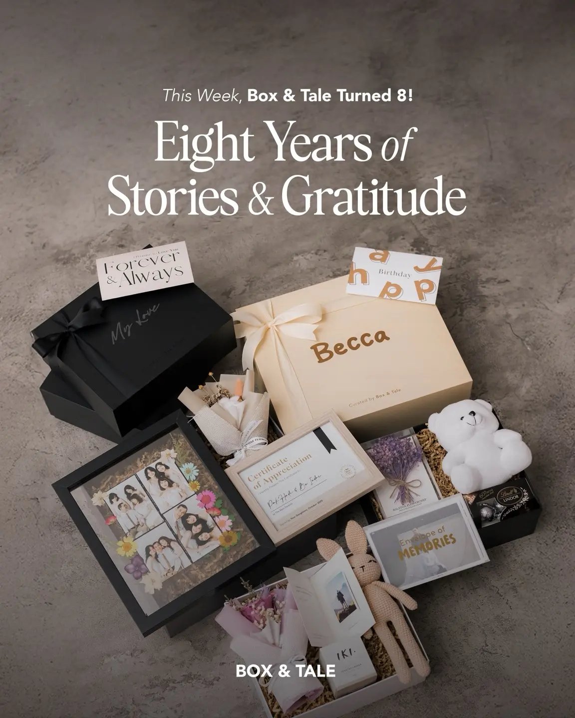 Eight years. Thousands of joyful moments delivered. Countless stories shared.

Thank you for being part of our journey, and cheers to more amazing years ahead! ✨🫶🏻

#boxandtale