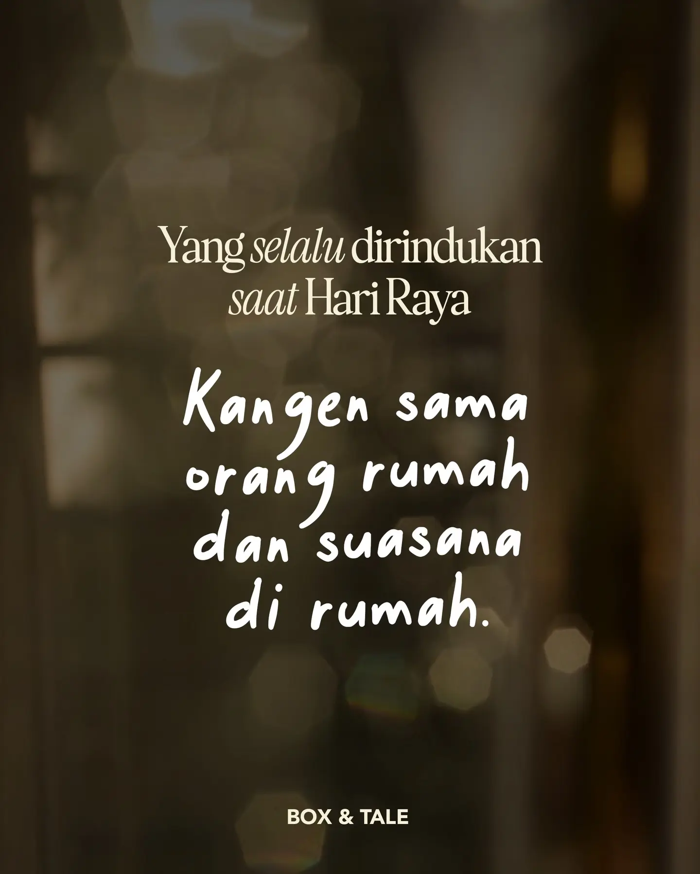 Hal apa yang selalu kalian rindukan? 🤍

Selamat menyambut hari raya bersama keluarga dan sahabat, semoga setiap tahun masih diberi waktu kumpul bareng terus! 🤍🫶🏻🤗

Warmest wishes from our team at Box & Tale.

P.s Next pengiriman hampers tanggal 25 Maret 2026, link di bio! 👆🏻

#boxandtale #lebaran #harirayaidulfitri