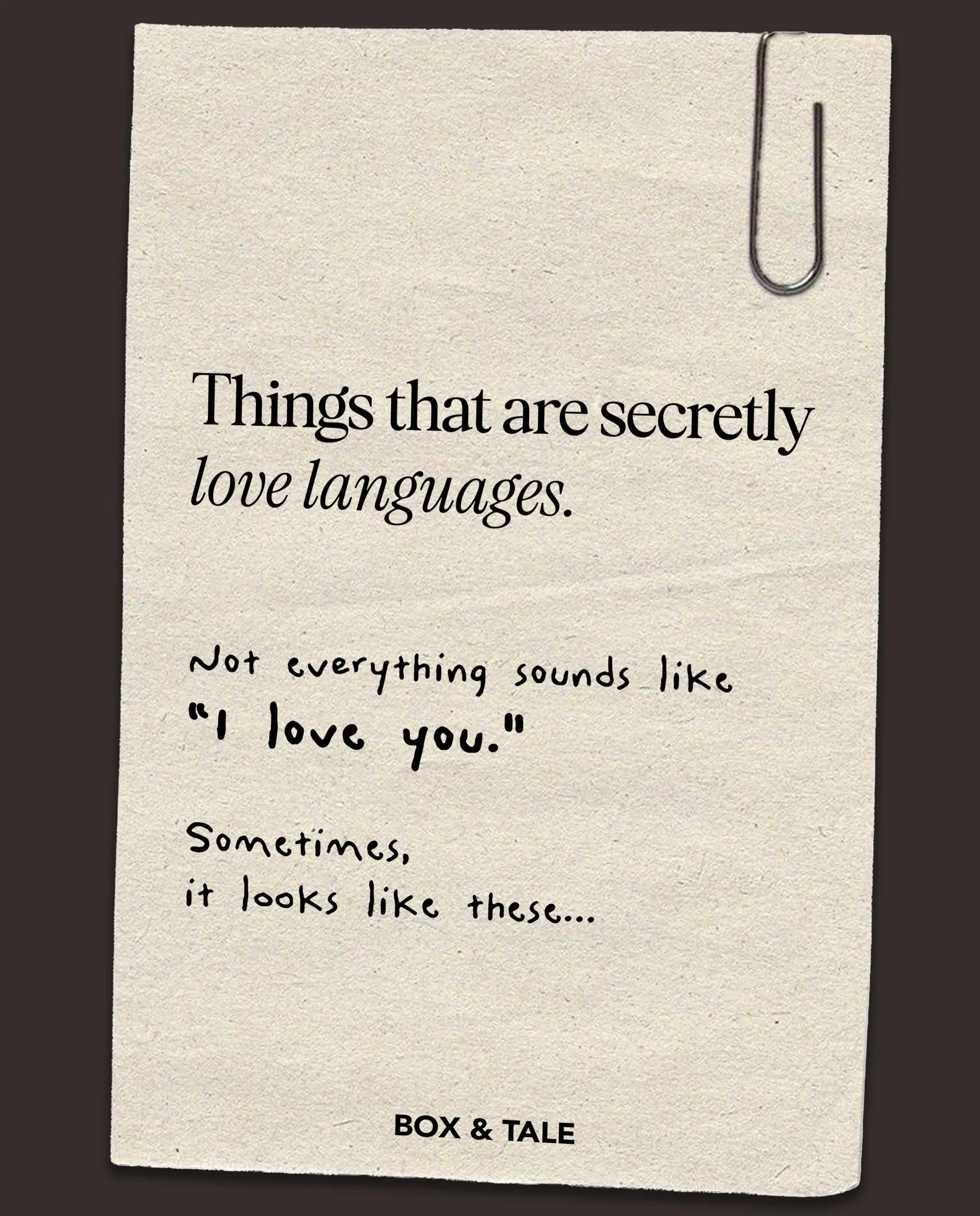 Kalau ada yang ngelakuin ini ke kamu… they probably care more than they say. Send this to them! 💌

#boxandtale