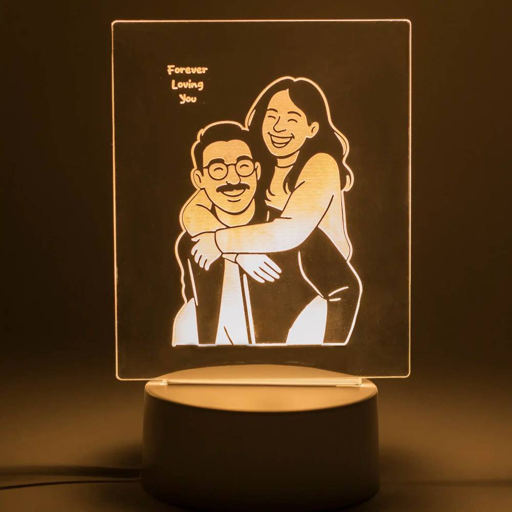 Custom Gift Hampers - Box & Tale - Calla - Illustration Night Light (Up To 5 People)