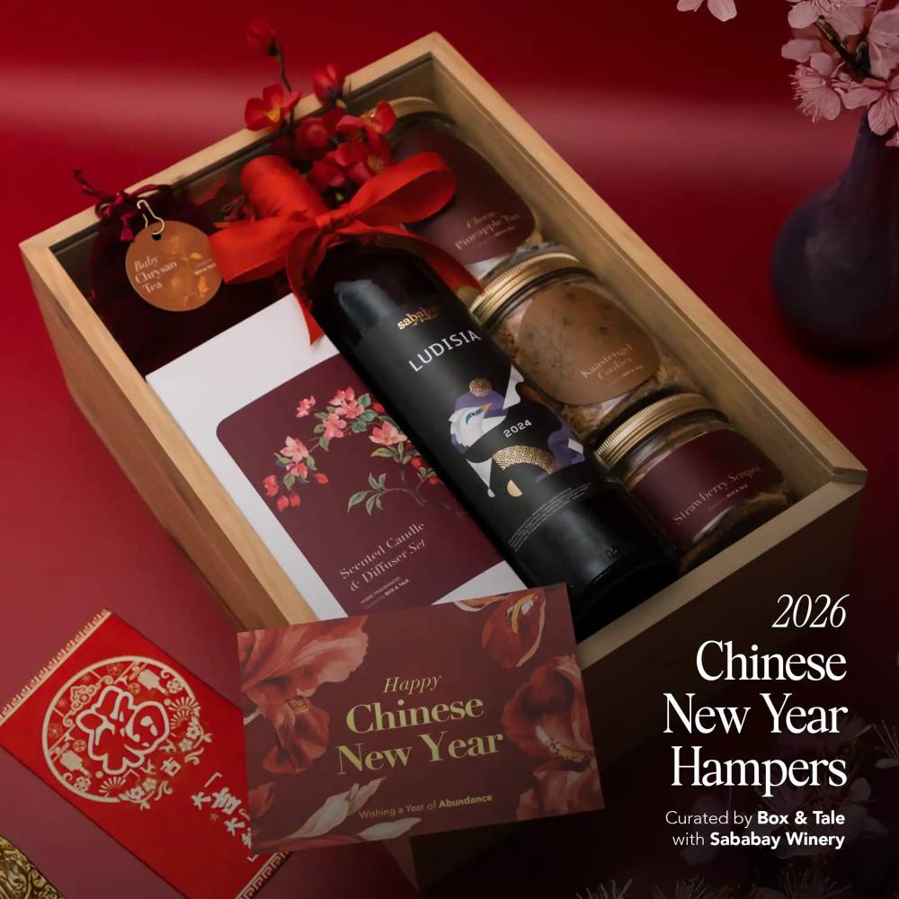 Custom Gift Hampers - Box & Tale - Box & Tale x Sababay Winery CNY 2026 - Festive Ludisia