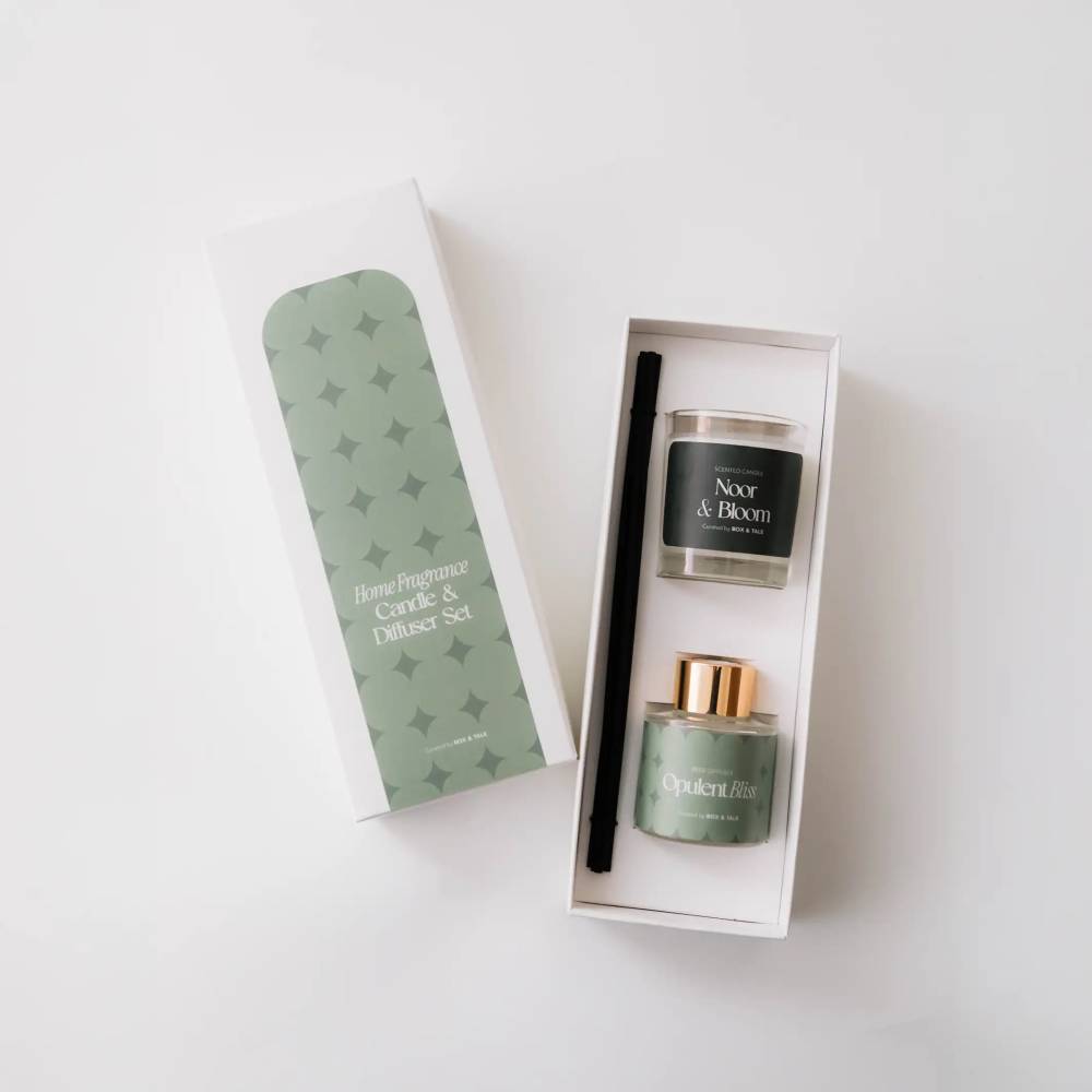 Custom Gift Hampers - Box & Tale - Box & Tale - Home Fragrance Candle & Diffuser Set