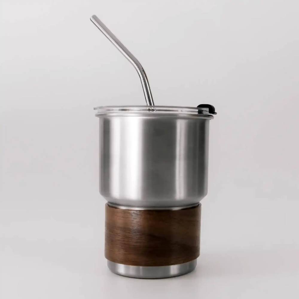 Custom Gift Hampers - Box & Tale - Box & Tale - Stainless Insulated Mug with Wood Holder