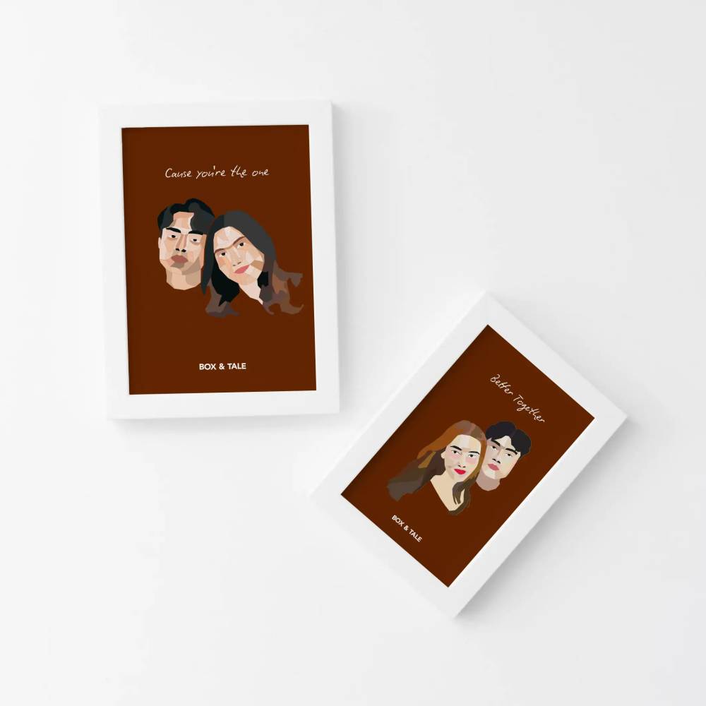 Custom Gift Hampers - Box & Tale - Customize It! - WPAP Illustration 2 People