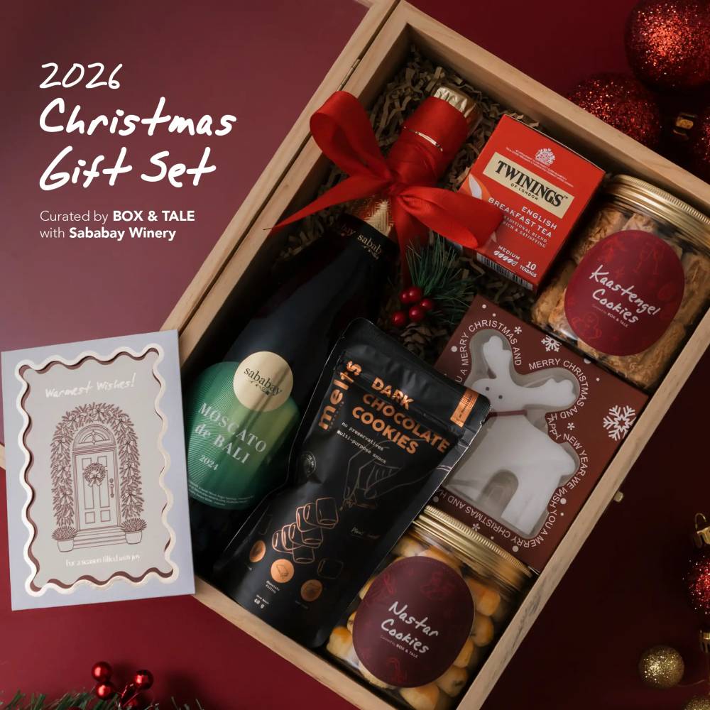 Custom Gift Hampers - Box & Tale - Box & Tale x Sababay Winery Christmas 2026 - Dazzling Moscato de Bali Gift Set